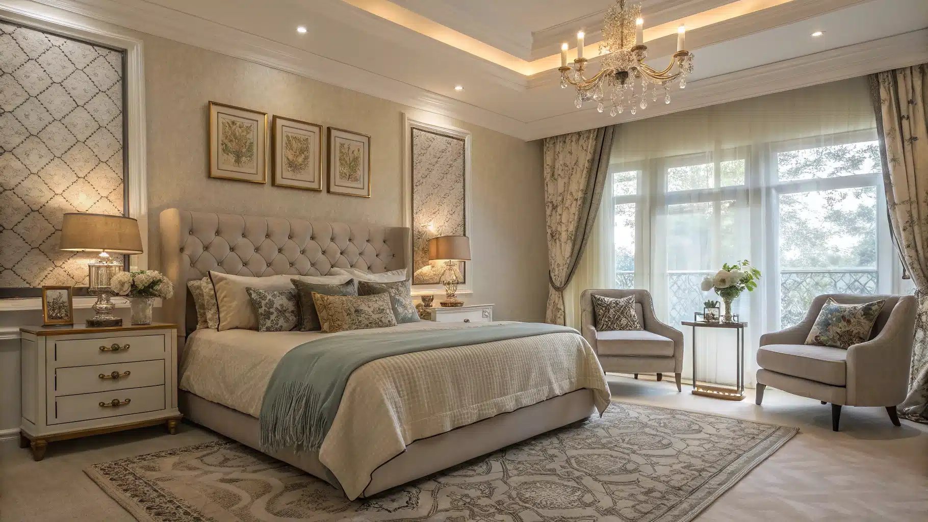 une chambre bien décorée