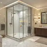 une cabine de douche dans une salle de bain