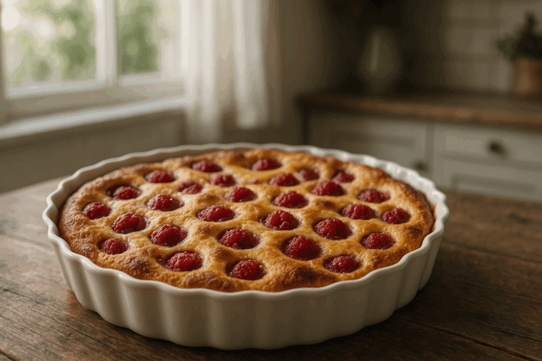 clafoutis aux framboises